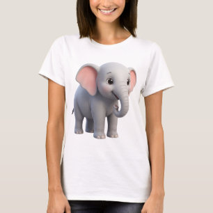 T-shirt Nursery de dessin animé éléphant bébé mignon