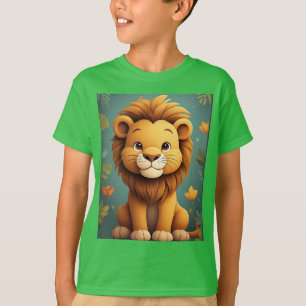 T-shirt Nursery Lion Mignon Jungle Décoration de Nursery S