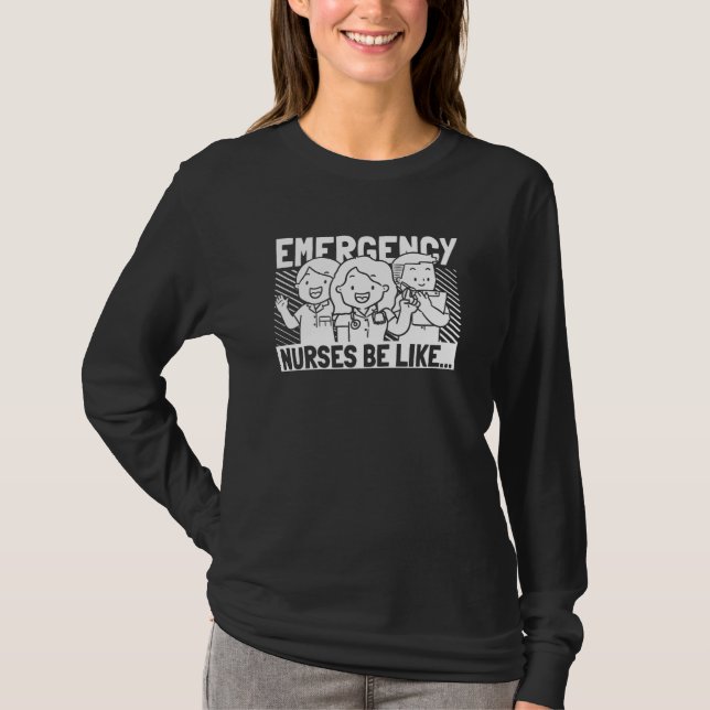 T-shirt Nursing  Caretaker Hospital Emergency Nurse  1 (Devant)