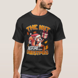 T-shirt Nut avant Noël Santa Hat Funny Squirrel