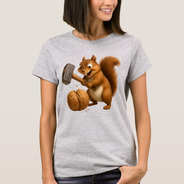 T-shirt "Nut-Smashing Squirrel Tee (Devant)