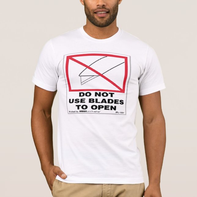T-shirt N'utilisez pas les lames pour s'ouvrir (Devant)