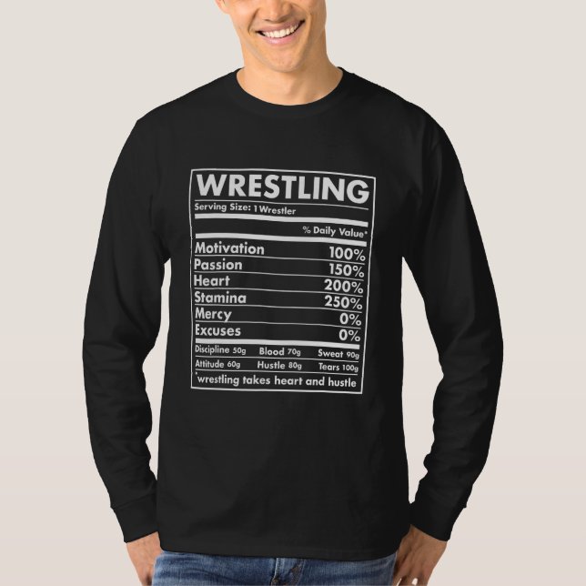 T-shirt Nutrition Sportive Lutte (Devant)