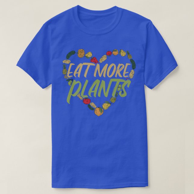T-shirt Nutritionniste végétarien Eat More Plants  (Design devant)
