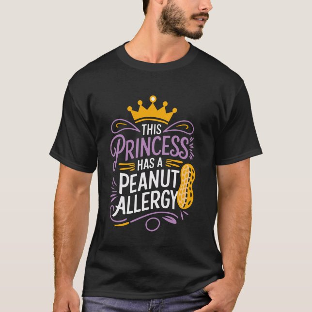 T-shirt Nuts Arachide Allergie Alimentation Allergie Mois  (Devant)