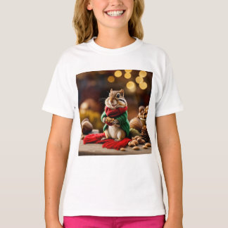 T-shirt "Nutty Adventures : Chipmunk Forest Explorer Girls