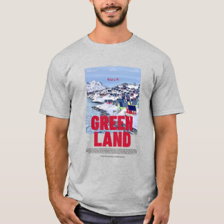 T-shirt Nuuk Groenland Colorées Maisons Poster