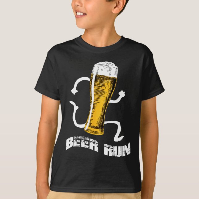 T-shirt NV004 Fun Beer s For Men Women Beer a run (Devant)