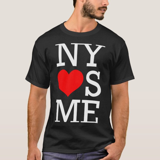 T-shirt Ny Loves Me Funny I Heart New York  (Devant)