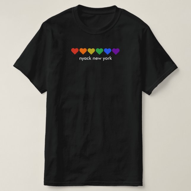 T-shirt Nyack New York Rainbow Pride Heats (Design devant)