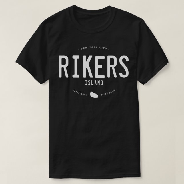 T-shirt NYC de l'île Rikers (Design devant)