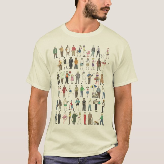 T-shirt NYC New York Citoyens Humains Personnes Tee (Devant)