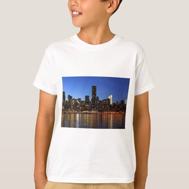 T-shirt NYC New York City Manhattan Nuit (Devant)