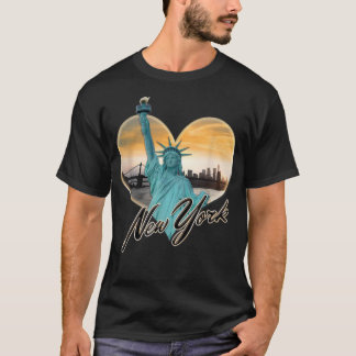 T-shirt NYC New York City Skyline Souvenir Statue de Liber