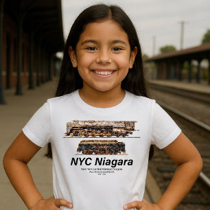 T-shirt NYC Niagara – Locomotive à vapeur de train américa
