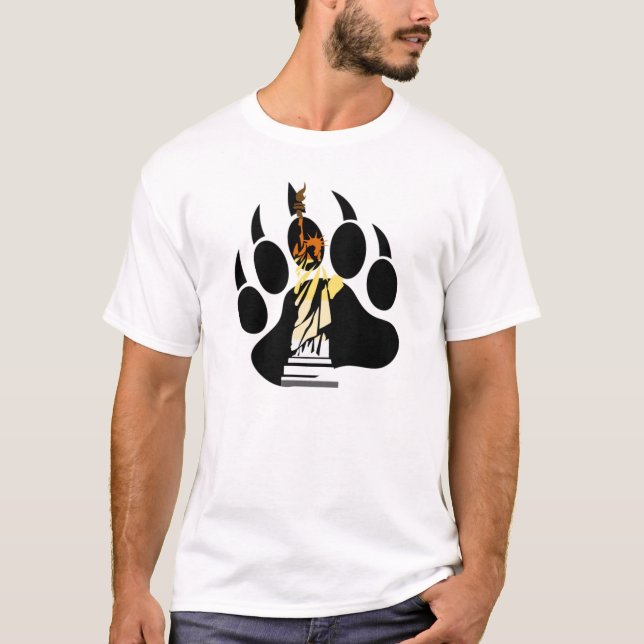T-SHIRT NYC OURS FIERTE LIBERTE PATTE D'OURS (Devant)