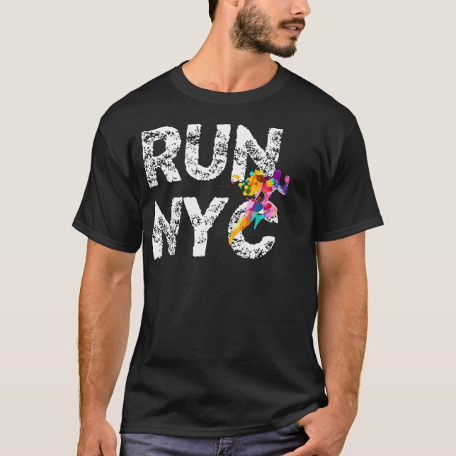 T-shirt NYC Runner man New York Runner Shirt Run Marathon (Devant)