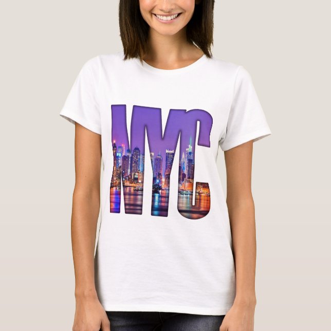 T-shirt NYC Skyline (foncé) (Devant)