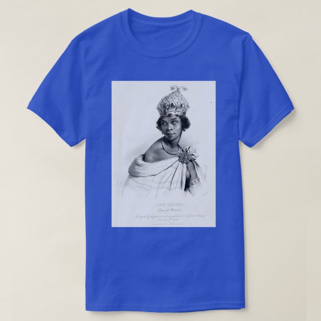T-shirt Nzinga de Ndongo et Matamba tueur de Portugais L (Design devant)