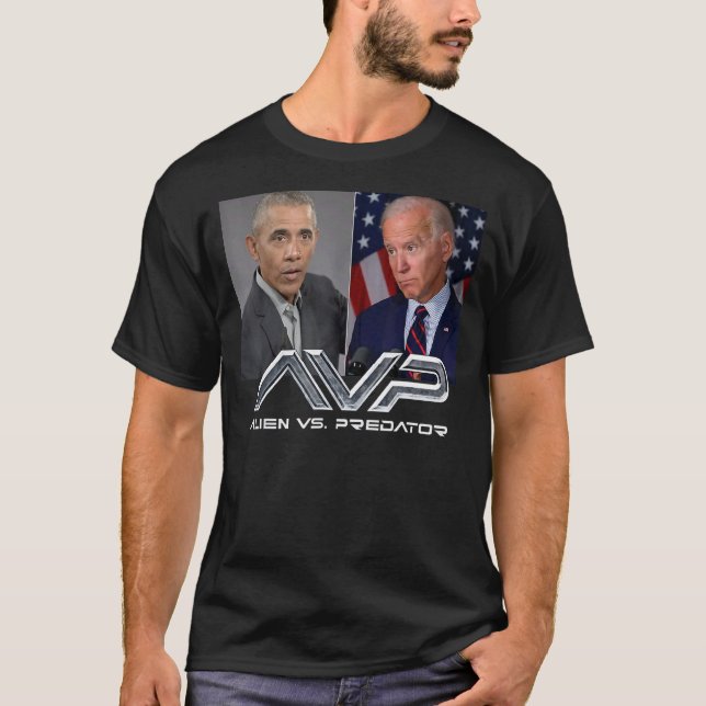 T-shirt O Bama B Iden Avp Alien Vs P Redator (Devant)