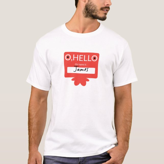 T-shirt O bonjour, mon nom est James (Devant)