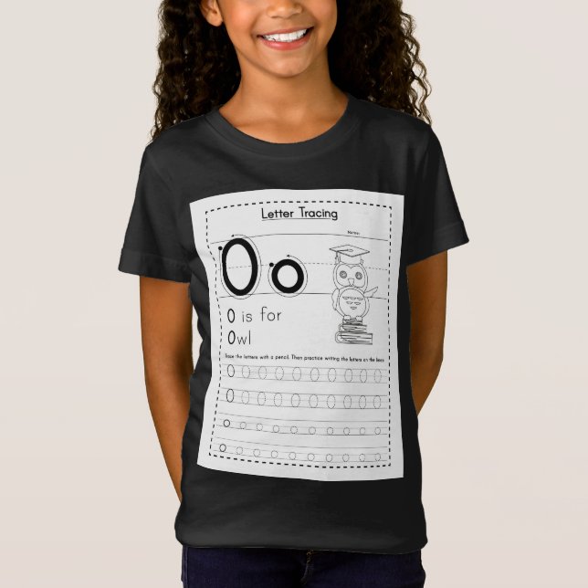 T-Shirt O est pour chouette (Devant)