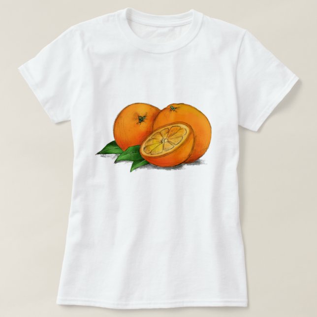 T-shirt O est pour des oranges (Design devant)