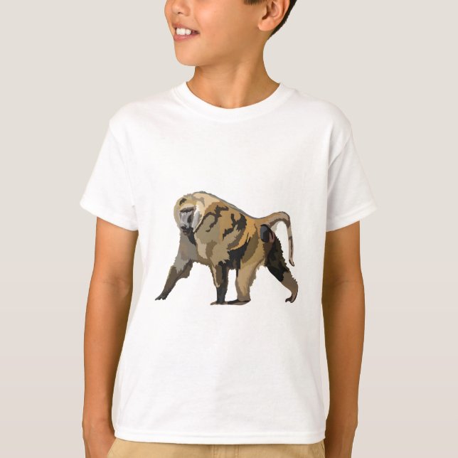 T-shirt O est pour Olive Baboon (Devant)