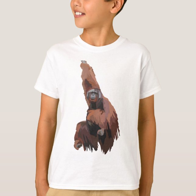 T-shirt O est pour OrangutanOrangutan Illustration Great A (Devant)