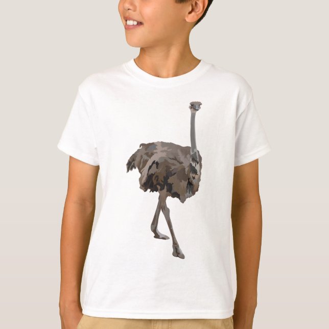 T-shirt O est pour Ostrich (Devant)