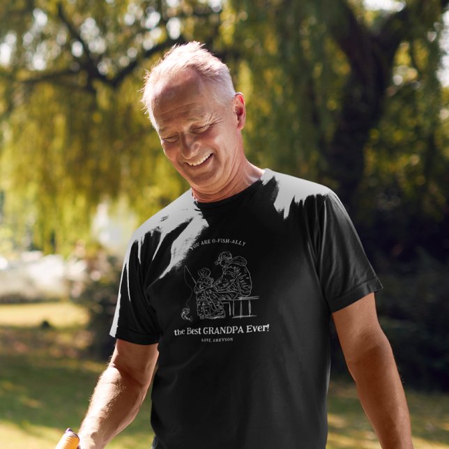 T-shirt O-Fish-Ally Le Meilleur Grand-Père | Pêche (Créateur téléchargé)
