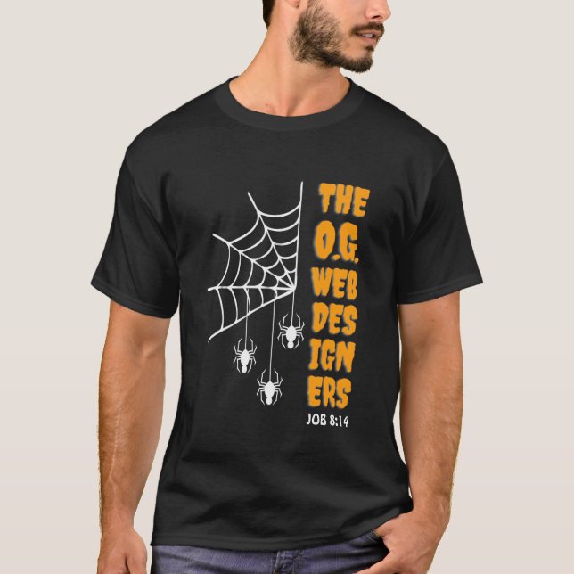 T-shirt O.G. WEB DESIGNERS Spider Christian Halloween (Devant)