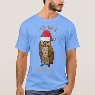 T-shirt O HOWNight Drôle Noël Père Noël Owl