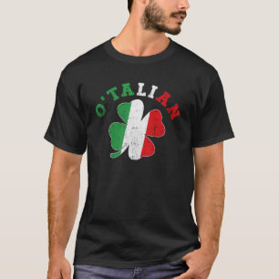 T-shirt O Jour de la Saint Patrick italien Shamrock Italie
