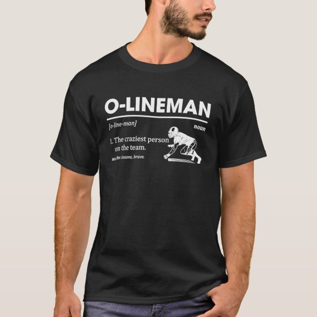 T-shirt O Lineman Définition Offensive Lineman Football Pl (Devant)