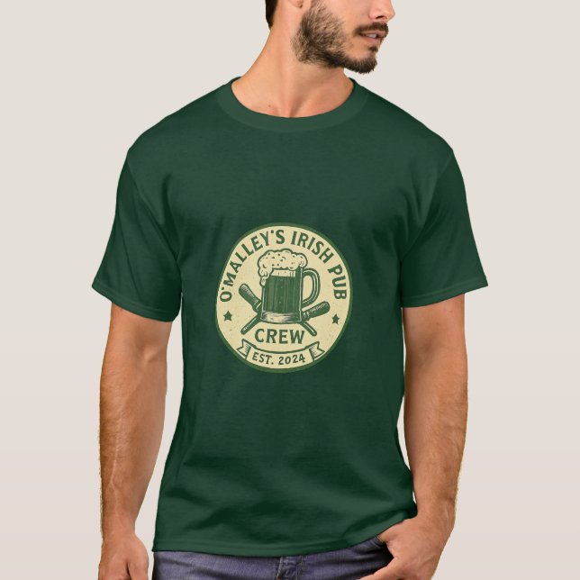 T-shirt O’Malley’s Irish Pub Crew St. Patrick’s Day (Devant)