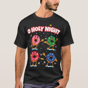 T-shirt O Nuit Sainte Funky Noël Donut Pun cadeau Noël a