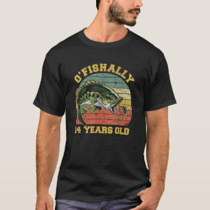 T-shirt Ô poisson 14 ans Thème de pêche Anniversaire Par