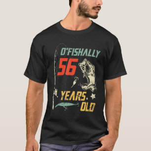 T-shirt O poisson 56 ans heureux anniversaire pour moi vou
