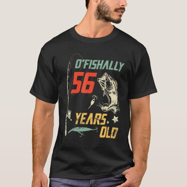 T-shirt O poisson 56 ans heureux anniversaire pour moi vou (Devant)