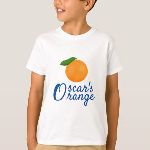 T-shirt O pour orange et O initial