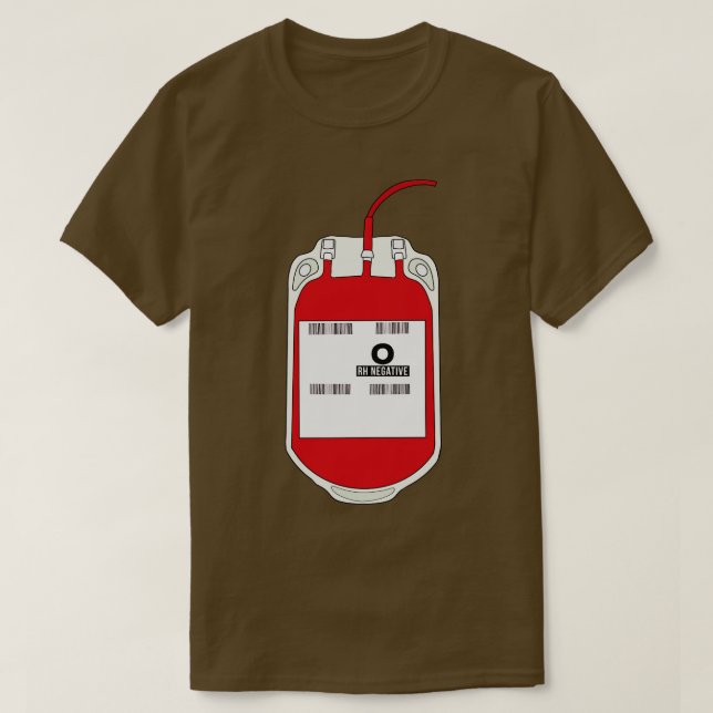 T-shirt O Sac de sang négatif (Design devant)