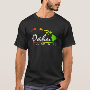T-shirt OAHU Hawaï (conception affligée)