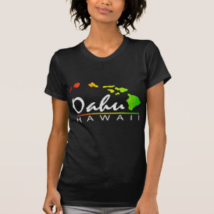 T-shirt OAHU Hawaï (conception affligée)