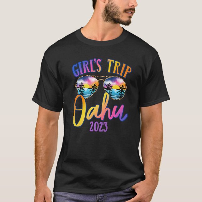T-shirt Oahu Hawaii 2023 Girls Trip Sunglasses Summer Girl (Devant)