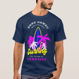 T-shirt Oahu Hawaii Banzai Pipeline Plage Surf Island P