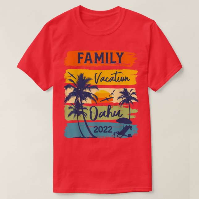 T-shirt Oahu Hawaii Hawaii Vacation Hawaiian 2022 Famille  (Design devant)