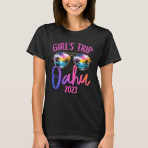 T-shirt Oahu Hawaiian 2023 Girls Trip Lunettes de soleil é