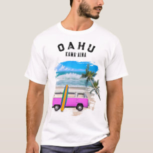 T-shirt Oahu Kamaʻaina Rose Van Vintage Hawaï Résident