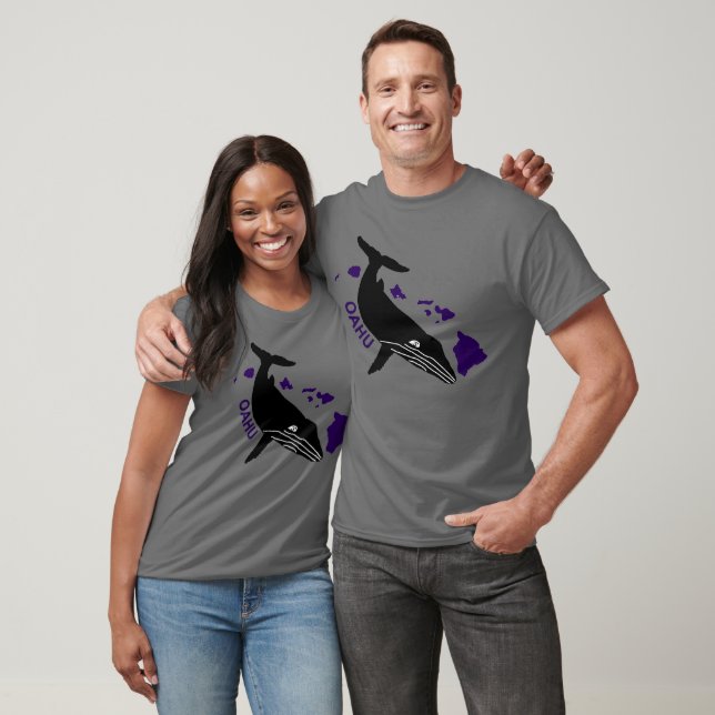 T-shirt Oahu - Purple Hawaii Islands Humpback (Unisexe)